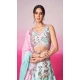 Silk Embroidery Work Sangeet Ceremony Lehenga Choli In Turquoise Blue -145409370