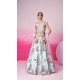 Silk Embroidery Work Sangeet Ceremony Lehenga Choli In Turquoise Blue -145409370