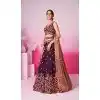 Chiffon Embroidery Work Sangeet Ceremony Plus Size Lehenga Choli In Burgundy -145409371