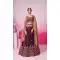 Chiffon Embroidery Work Sangeet Ceremony Lehenga Choli In Burgundy -145409371