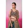 Chiffon Embroidery Work Sangeet Ceremony Plus Size Lehenga Choli In Green -145409372