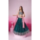 Georgette Embroidery Work Sangeet Ceremony Lehenga Choli In Teal Blue -145409373