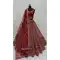Velvet Diamond Work Designer Bridal Wear Lehenga Choli In Red -145539443