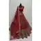 Red Velvet Diamond Work Designer Bridal Wear Lehenga Choli -145539447
