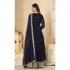 Plus Size Georgette Sequence Work Party Wear Palazzo Salwar Suit In Navy Blue - 9277186507