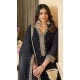 Georgette Sequence Work Party Wear Palazzo Salwar Suit In Navy Blue - 9277186507