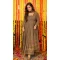 Georgette Embroidery Work Party Wear Anarkali Suits In Brown - 9316186674