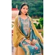 Chinon Embroidered Party Wear Palazzo Salwar Suit In Sky Blue Color - 9324186709