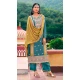 Chinon Embroidered Party Wear Palazzo Salwar Suit In Sky Blue Color - 9324186709