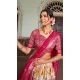 Pink Tussar Silk Patola Print Work Party Wear Lehenga Choli - 9339186759