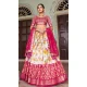 Pink Tussar Silk Patola Print Work Party Wear Lehenga Choli - 9339186759