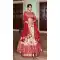 Red Tussar Silk Patola Print Work Party Wear Lehenga Choli - 9339186760