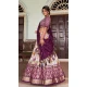 Purple Tussar Silk Patola Print Work Party Wear Lehenga Choli - 9339186761