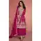 Pink Premium Silk Embroidery Work Party Wear Palazzo Salwar Suit - 9341186766
