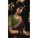 Silk Embroidery Work Party Wear Designer Saree In Maroon - 9370186893