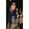 Silk Embroidery Work Party Wear Designer Plus Size Saree In Cream - 9370186896