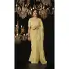 Silk Embroidery Work Party Wear Designer Plus Size Saree In Yellow - 9370186900