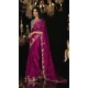 Silk Embroidery Work Party Wear Designer Saree In Magenta - 9370186901