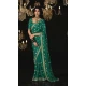 Silk Embroidery Work Party Wear Designer Saree In Sea Green - 9370186902