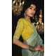 Silk Embroidery Work Party Wear Designer Saree In Sky Blue - 9370186905