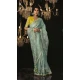 Silk Embroidery Work Party Wear Designer Saree In Sky Blue - 9370186905