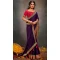 Purple Satin Sequins Work Traditional Wear Saree - 9371186909