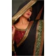Black Satin Sequins Work Traditional Wear Saree - 9371186911