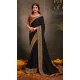 Black Satin Sequins Work Traditional Wear Saree - 9371186911