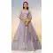 Mauve Chiffon Embroidery Work Designer Wear Lehenga Choli - 141917233