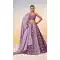 Chiffon Embroidery Work Designer Wear Lehenga Choli In Lavender - 142027322