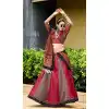 Cotton Gotta Kadi Work Festival Plus Size Navratri Chaniya Choli In Maroon -145779592