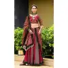 Cotton Gotta Kadi Work Festival Plus Size Navratri Chaniya Choli In Maroon -145779592