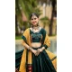 Cotton Gotta Kadi Work Festival Navratri Chaniya Choli In Green -145779594