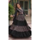 Rayon Printed Designer Wear Navratri Chaniya Choli In Black - 145909669