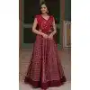 Rayon Printed Designer Wear Plus Size Navratri Chaniya Choli In Maroon - 145909671