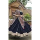 Navy Blue Viscose Rayon Embroidered Navratri Chaniya Choli - 146229861