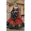 Orange Viscose Rayon Embroidered Plus Size Navratri Chaniya Choli - 146229863