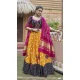 Yellow Muslin Cotton Embroidered Navratri Chaniya Choli - 146229866