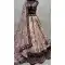 Viscose Mirror Embroidery Work Designer Wear Lehenga Choli In Cream - 141306867