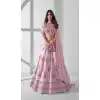 Pink Organza Embroidery Work Plus Size Designer Lehenga Choli - 142677688