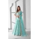 Sky Blue Net Embroidery Work Designer Lehenga Choli - 142677689