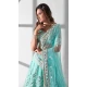Sky Blue Net Embroidery Work Designer Lehenga Choli - 142677689