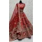 Silk Diamond Work Bridal Wedding Lehenga Choli In Red - 142787755
