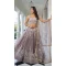 Dusty Brown Butterfly Net Embroidered Party Wear Lehenga Choli -143868391