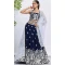 Navy Blue Georgette Embroidered Designer Wear Lehenga Choli - 144468773