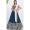 Navy Blue Chiffon Embroidered Designer Wear Lehenga Choli - 144468781