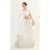 Plus Size Georgette Embroidery Work Party Wear Lehenga Choli In White - 9367186876