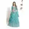 Aqua Blue Georgette Embroidery Work Traditional Lehenga Choli - 9368186882