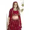 Maroon Georgette Embroidery Work Plus Size Traditional Lehenga Choli - 9368186883