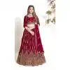 Maroon Georgette Embroidery Work Plus Size Traditional Lehenga Choli - 9368186883